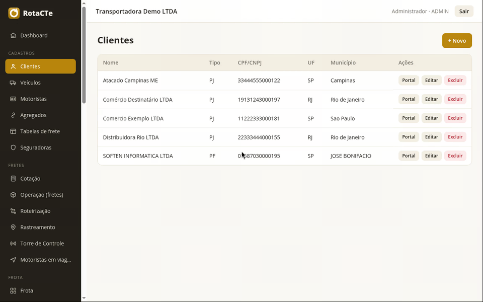 Gerando o link do Portal do Cliente